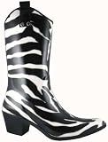 Smoky Mountain 6746 Womens Heeled Zebra Rubber Boot