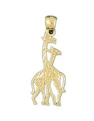 Dazzlers Solid 14k Gold Giraffes Charm Pendant Available in three colors from jewelsberry (weights: 1.0 grams only)