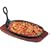 Cast Iron Sizzler Hot Serving Dish & Wooden Stand - 9.5x5.5" - Create that authentic feel, serve your dishes sizzling at the table!