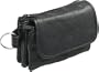 American Tourister Leather Triple Gusset Coin, Id, Key Organizer,Black,One Size