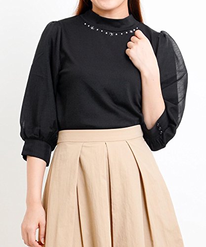 (マジェスティックレゴン) MAJESTIC LEGON 袖チェックハイネックプルオーバー