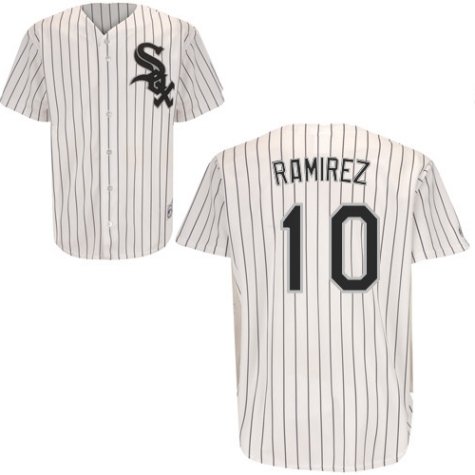 Men`s Chicago White Sox #10 Alexei Ramirez Home Replica Jersey - XL