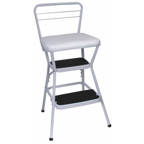 Chair/Step Stool, White