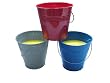 3 Assorted Citronella Candle Color Metal Buckets 3 Assorted Citronella Candle Color Metal Buckets