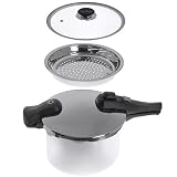 Chef's Design 9 quart stainless steel pressure coooker.