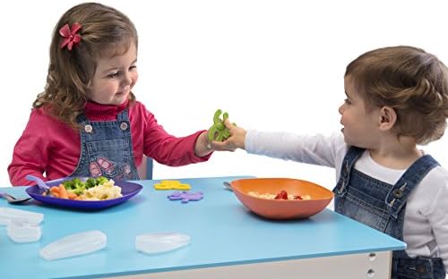 Simonaggio Toddlers Flatware Set with Cover and Puzzle (9 Pc Set) (Blue)