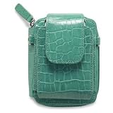 Croc Cell Phone Accordion Wallet - Teal