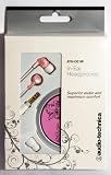 Audio Technica ATH-CK1W In-ear Headphones with 8.8mm Drivers and XS/S/M Earpieces, Pink