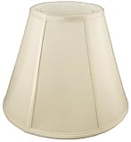 American Pride Lampshade Co. 05-78090114 Round Soft Tailored Lampshade, Shantung, Eggshell