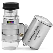 TRIXES Mini 60X Jewellery Loupe Lighted Magnifier Microscope