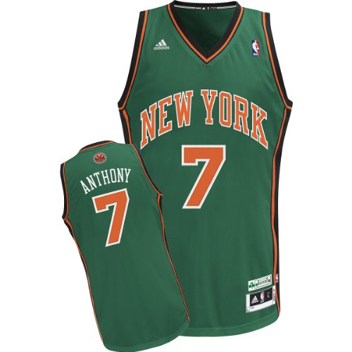 New York Knicks Carmelo Anthony Youth Green St. Patrick's Day Adidas Swingman Revolution 30 Jersey (M (10/12))