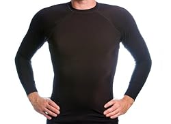 Men's SPF 50+ Black Long Sleeve Rash Guard