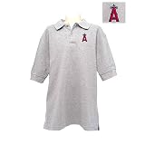 Los Angeles Angels MLB Boys Original Pique Polo Shirt (Heather)