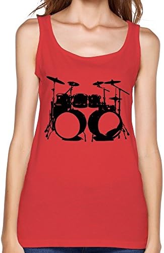 KSnsEns Women's Drumms Drummer Snare Hi Hat Drumset Sleeveless Tank Top L