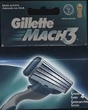 Gillette MACH3 Shaving Cartridges, 4-Count (Pack of 2)