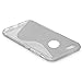 iPhone 6 Case - LK S Shape Slim TPU Gel Rubber Soft Skin Silicone Case Cover for iPhone 6 (4.7inch) + Stylus Pen (TPU - Grey)