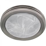 Hunter 90053 Saturn Decorative Brushed-Nickel Bathroom Fan with Light