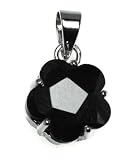 Flower Black Onyx Stone Pendant