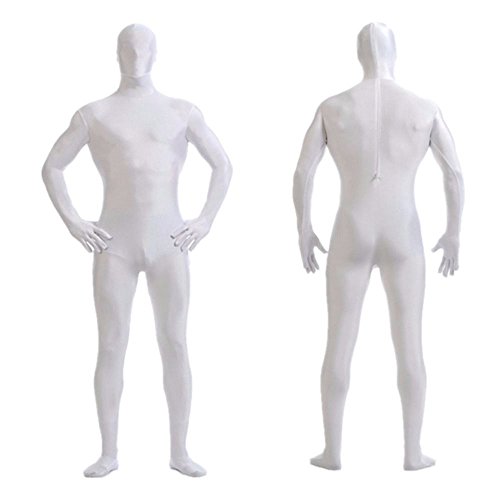 Scott Alain Creation - Novelty Zentai Suit Men's Spandex Lycra Costume White Size S