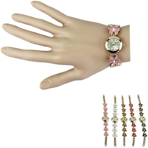 Voberry Hot Sale Korean Fashion Daisies Flower Rose Gold Bracelet Women Girl Watch WristWatches Gift for Summer Season,Birthday,Christmas,Mother'Days etc.