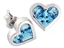 2.30 cttw Genuine Invisible Set Blue Topaz Earrings in 14k White Gold