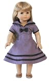 Purple Wool School Doll Dress Only ~ Fits 18 Inch American Girl Dolls