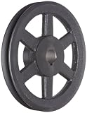 Martin BK23 1 FHP Sheave BS, 4L/5L or B Belt Section, 1 Groove, 1" Bore, Class 30 Gray Cast Iron, 2.3" OD, 10787 max rpm, 2.1 Datum