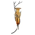 Amphora Glass on Metal Twigs Sconce - Amber