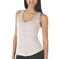 Go International® Ruffle Tank - Morning Fog
