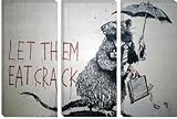 IMAGE OF Wall Street Rat: Let Them Eat Crack by Banksy Canvas Painting Art Print #2048 90