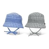 SALE - Baby Sun Hat 50+ UVP with Drawstrings, reversible-blue, 12-18 mth - available in two colours and different sizes