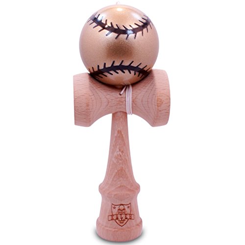 Gold & Black Baseball Kendama And Extra String