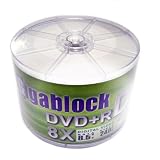50pcs Gigablock DVD+R 8x Dual Double Layer 8.5GB/240min White Inkjet Hub Printable