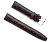 BANDA LEATHER WATCHBAND AFRICAN CROCODILE GRAIN LEATHER WATCH BAND WITH STAINLESS BUCKLE DESIGN-REAL ITALIAN CALF LEATHER-14 mm BROWN COLOR
