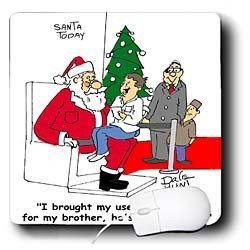 Rich Diesslins Cartoon Days of Christmas TCDC - Dale Hunt - Santa and the Useless Gift List - Mouse Pads
