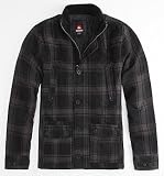 Quiksilver Men's Swag Flannel Jacket Coat 106817 Black-Large