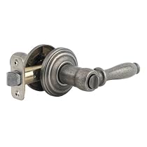 Kwikset 97300-694 Signatures Ashfield Privacy Lever, Rustic Pewter