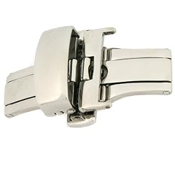 Deployment Buckle Stainless Steel with Push Button 14mm