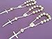 25 Pc Off White Crystal Pearls Baptism Favors Mini Rosaries Silver Plated/ Recuerditos De Bautismo/ Christening Favors/ Decenarios/ Decades/ Finger Rosaries