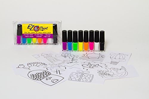 EZ paint 8pc. Neon Paints - washable, non toxic paint.