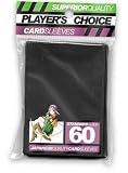 Player's Choice Black Sleeves (Pack of 60) Standard Size Deck Protectors - Ideal for YuGiOh!, Pokemon, Magic: The Gathering, World of Warcraft Trading Card Games