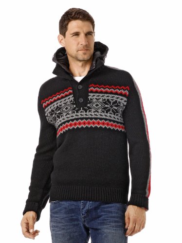 BOGNER FIRE + ICE Herren Strickpullover XAVER, black, 54 Preisvergleich
