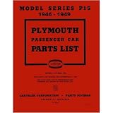 1946 1947 1948 PLYMOUTH Parts Book List Guide Catalog by Plymouth