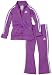 Adidas Girls 2-6x Basic Tri Jacket Set, Texas City Hyacinth, 3T