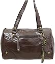 Minerva Collection Ladies Fashion Softee Shoulder Handbag Chocolate Brown