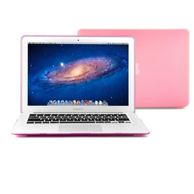 GMYLE� Pink Frosted See-Through Rubber Coating Hard Shell Lop off Snap On Case Cover for Apple 13 13.3 inches MacBook Air