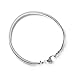 Bling Jewelry 925 Sterling Silver Bracelet Snake Chain 3mm Compatible with Non Screw European Beads Charms 8"