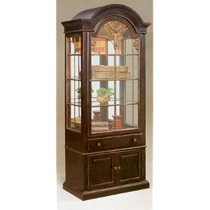 Aged Cobalt Curio Cabinet