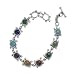 Sterling Silver Mosaic Inlay Turtle Treasures Toggle Bracelet
