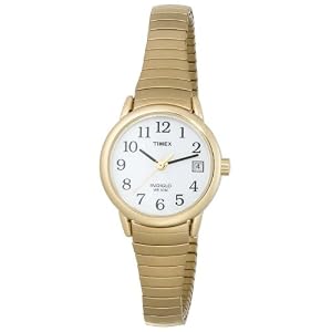 Timex Women's Easy Reader Xtra-Expansion Gold-Tone Stainless Steel Bracelet Watch #T2H501
